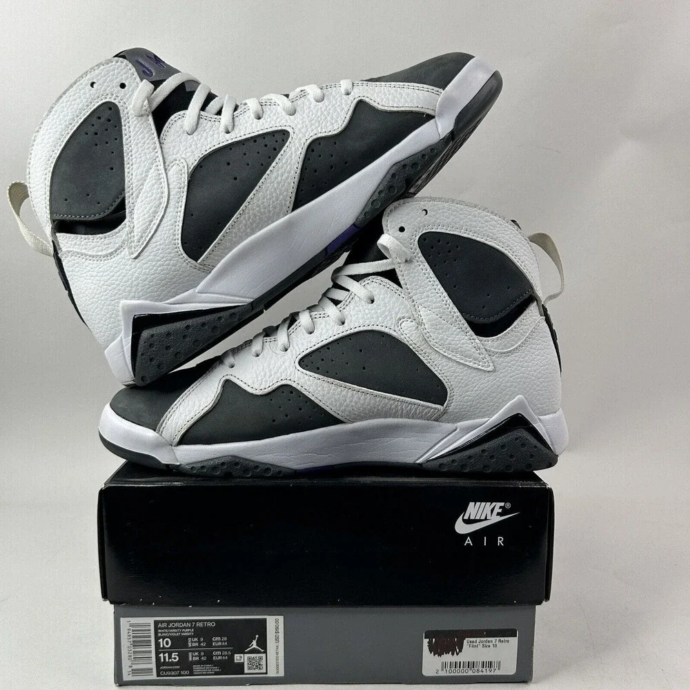 Nike Shoes Air Jordan 7 Retro “Flint/White Grey” 2021 - Picture 3 of 8